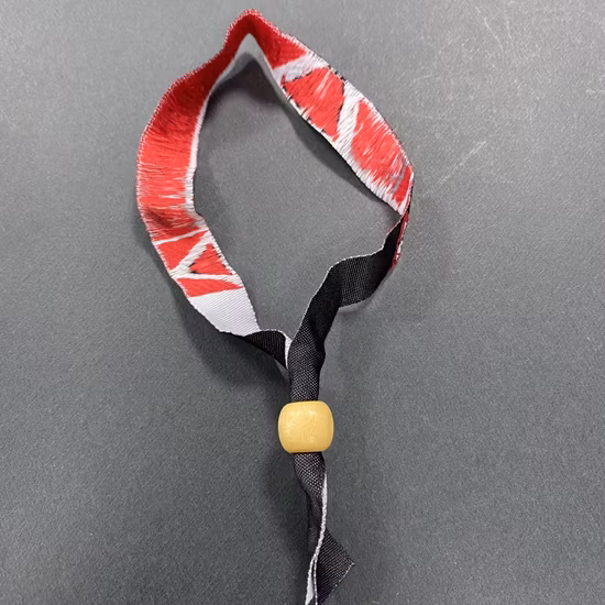 Promotion personnalisée événement bon marché textile polyester tissu tissu jacquard bracelet bracelet de mariage avec serrure à glissière