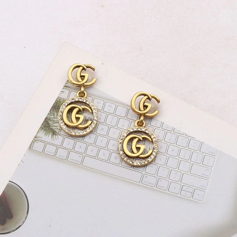 Wholesale Luxury Jewelry Famous Brand Stud Earrings Cc Gg Women Inspired Designer Earrings Popular Brand Hoop Earring