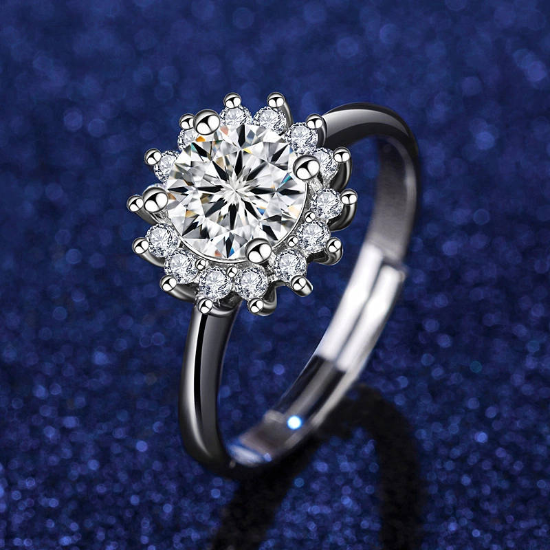 Fashion Romantic Ring Silver Rings Diamond Wedding Engagement