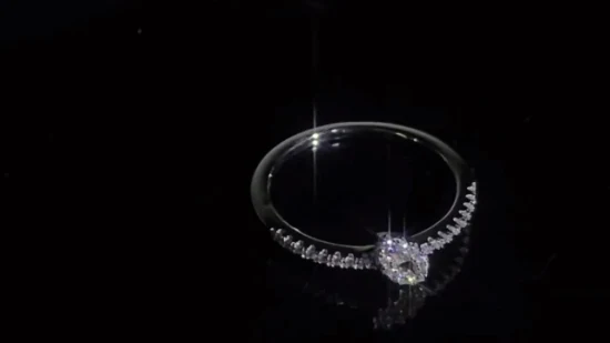 Bijoux de mode personnalisés élégants accessoires pour femmes bijoux en argent 925 pierres précieuses Moissanite diamant Zircon pierre bagues de fiançailles en gros d'usine