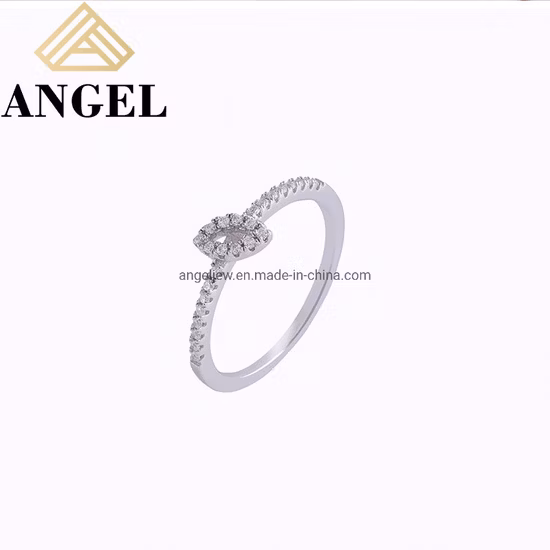 Bijoux de mode personnalisés élégants accessoires pour femmes bijoux en argent 925 pierres précieuses Moissanite diamant Zircon pierre bagues de fiançailles en gros d'usine